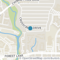 Map location of 12133 Cross Creek Drive, Dallas, TX 75243