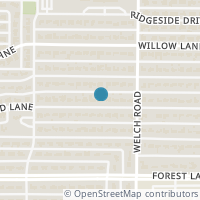 Map location of 4511 Nashwood Lane, Dallas, TX 75244