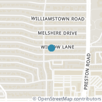 Map location of 5916 Willow Lane, Dallas, TX 75230