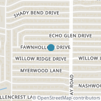 Map location of 4124 Fawnhollow Drive, Dallas, TX 75244