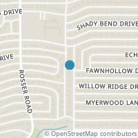 Map location of 12219 Snow White Drive, Dallas, TX 75244
