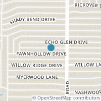 Map location of 4131 Fawnhollow Dr, Dallas TX 75244