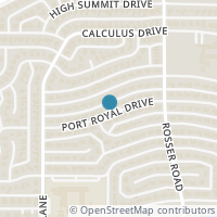 Map location of 3919 Port Royal Drive, Dallas, TX 75244