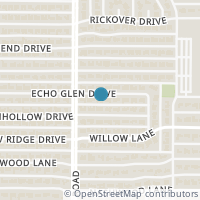 Map location of 4326 Echo Glen Drive, Dallas, TX 75244