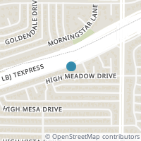 Map location of 12323 High Meadow Drive, Dallas, TX 75234