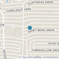 Map location of 4127 Shady Bend Dr, Dallas TX 75244