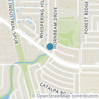 Map location of 12505 Hornbeam Drive, Dallas, TX 75243