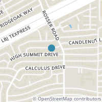 Map location of 3957 High Summit Drive, Dallas, TX 75244