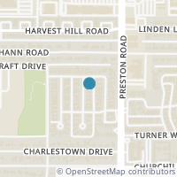 Map location of 12536 Degas Lane, Dallas, TX 75230