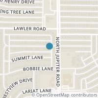 Map location of 3502 Matador Drive, Garland, TX 75042