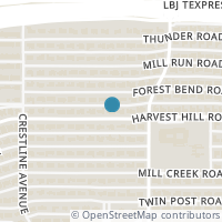 Map location of 4525 Harvest Hill Road, Dallas, TX 75244