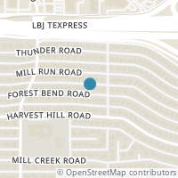 Map location of 4837 Forest Bend Rd, Dallas TX 75244