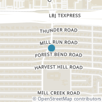 Map location of 4711 Forest Bend Road, Dallas, TX 75244