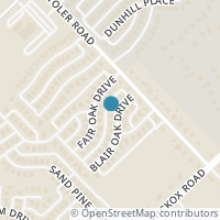 Map location of 3205 Blair Oak Drive, Rowlett, TX 75089