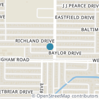 Map location of 1713 Baylor Drive, Richardson, TX 75081