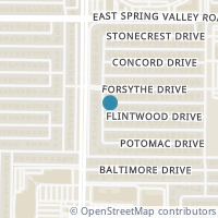Map location of 1401 Flintwood Dr, Richardson TX 75081