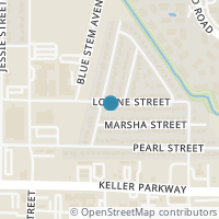 Map location of 410 Lorine Street, Keller, TX 76248
