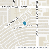 Map location of 7909 Greenhollow Lane, Dallas, TX 75240