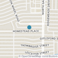 Map location of 1501 Homestead Pl, Garland TX 75044