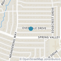 Map location of 7442 Overdale Drive, Dallas, TX 75254