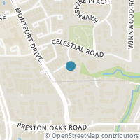 Map location of 14730 Celestial Place, Dallas, TX 75254