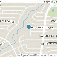 Map location of 6706 Gateridge Drive, Dallas, TX 75254