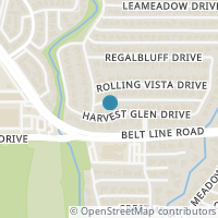 Map location of 6607 Harvest Glen Drive, Dallas, TX 75248
