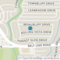 Map location of 6615 Rolling Vista Drive, Dallas, TX 75248