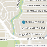 Map location of 6606 Regalbluff Drive, Dallas, TX 75248