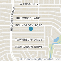 Map location of 7207 Hunters Ridge Drive, Dallas, TX 75248
