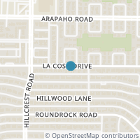 Map location of 7224 La Cosa Drive, Dallas, TX 75248