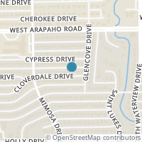 Map location of 1220 Cloverdale Drive, Richardson, TX 75080