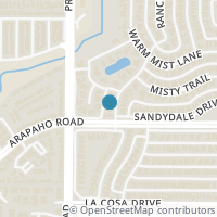Map location of 15803 Ranchita Drive, Dallas, TX 75248