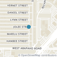 Map location of 405 Jolee Street, Richardson, TX 75080