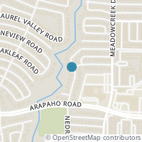 Map location of 15735 Nedra Way, Dallas TX 75248