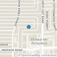 Map location of 15835 El Estado Drive, Dallas, TX 75248