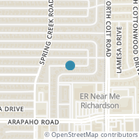Map location of 15819 El Estado Drive, Dallas, TX 75248
