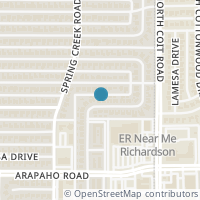 Map location of 15817 El Estado Drive, Dallas, TX 75248