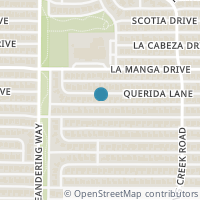 Map location of 7664 Querida Lane, Dallas, TX 75248