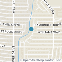 Map location of 1617 Wisteria Way, Richardson, TX 75080