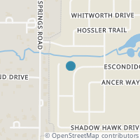Map location of 1601 Escondido Drive, Fort Worth, TX 76052
