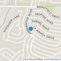 Map location of 16314 Amberwood Road, Dallas, TX 75248
