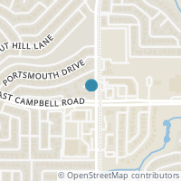 Map location of 2104 Fairfax Circle, Richardson, TX 75082