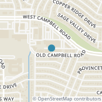 Map location of 622 Old Campbell Road, Richardson, TX 75080