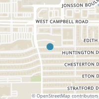 Map location of 1218 Huntington Drive, Richardson, TX 75080