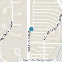 Map location of 16607 Rustic Meadows Drive, Dallas, TX 75248