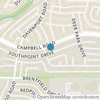 Map location of 6609 Southpoint Drive, Dallas, TX 75248