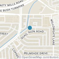 Map location of 2517 Quail Glen Road, Carrollton, TX 75006