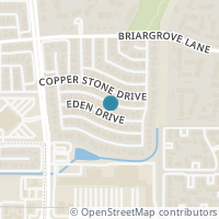 Map location of 3639 Eden Dr, Dallas TX 75287