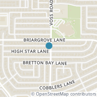 Map location of 4159 High Star Lane, Dallas, TX 75287